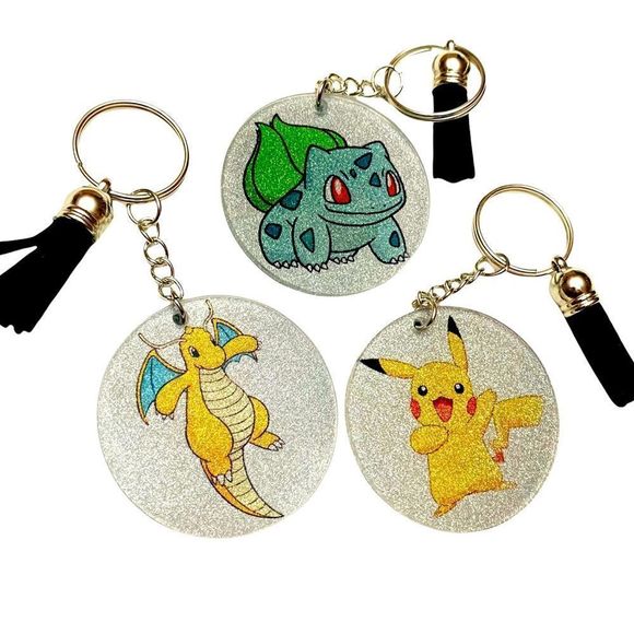 Pokémon Keychains Handmade 2” in Diameter - Picture 1 of 1